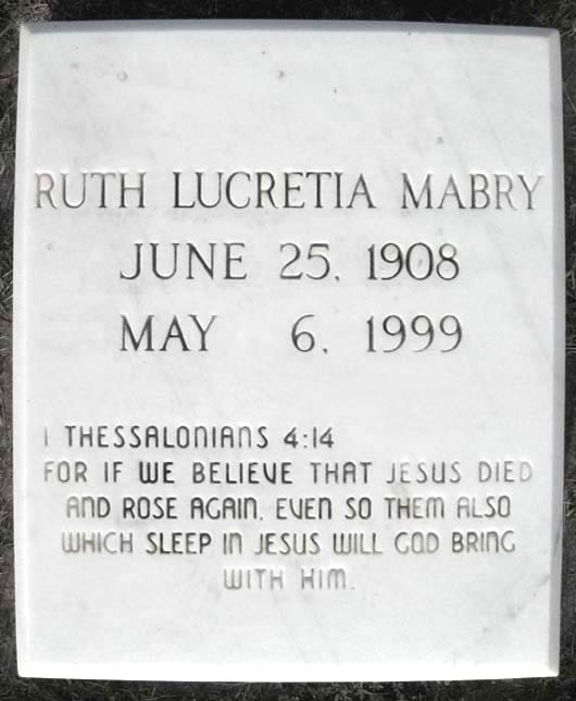 Ruth Lucretia Mabry