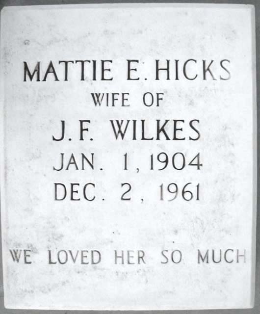 Mattie Elizabeth Wilkes