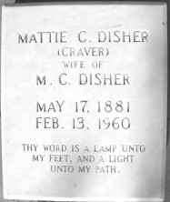 Martha  (Mattie) Caroline Disher