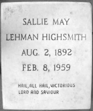 Sallie May Highsmith