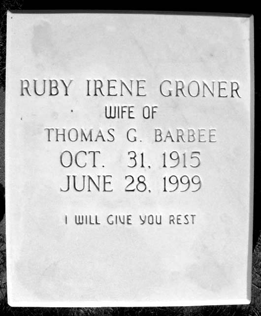 Ruby Irene Barbee