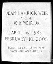 Jean Hamrick Weir