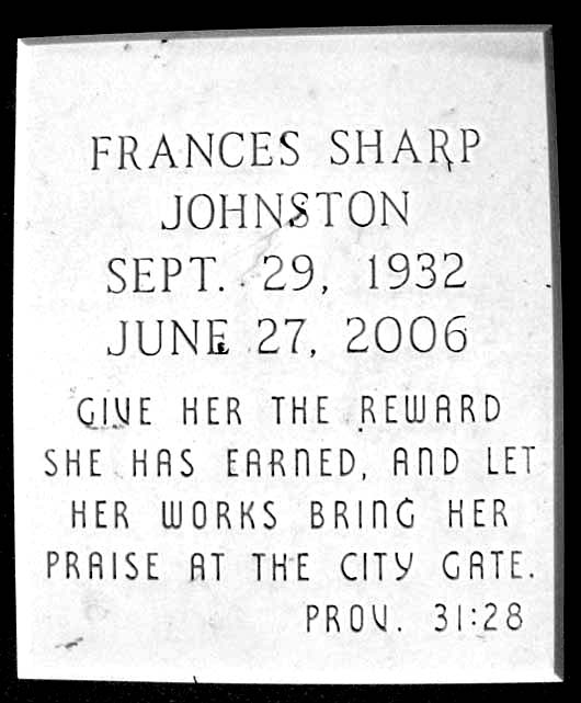 Frances Earline Johnston