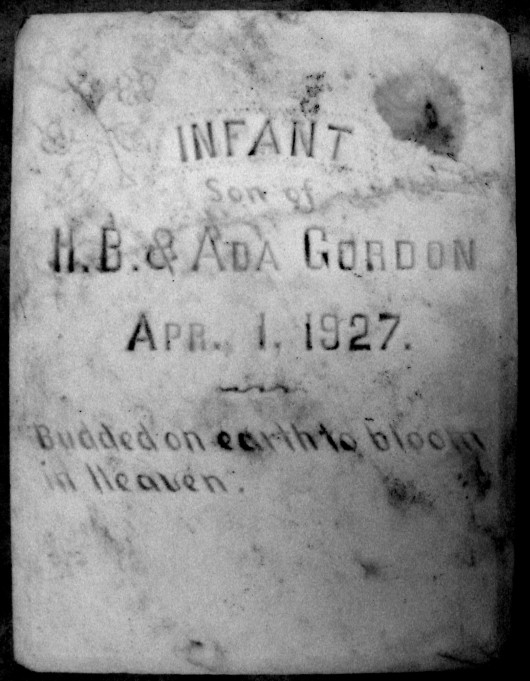Infant Son  Gordon