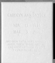 Carolyn Ann Snyder