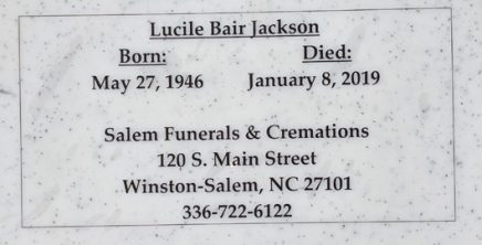 Lucile  Bair Jackson