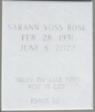 Sarann Voss Rose