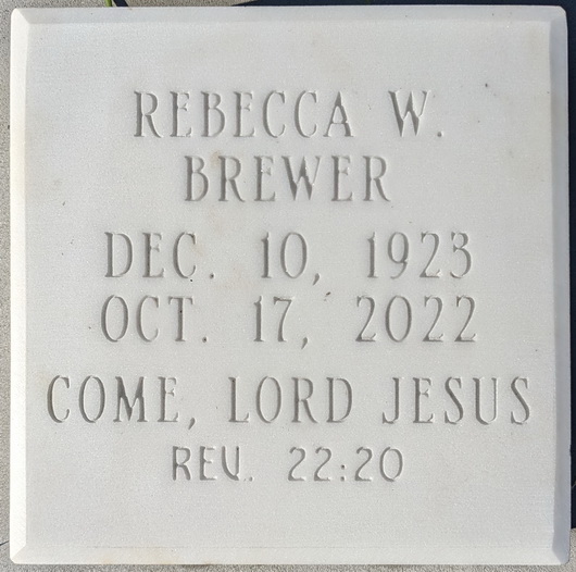 Rebecca Wilkerson Brewer