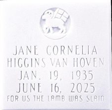 Jane Cornelia Van Hoven